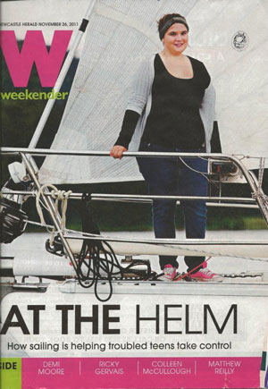 at the helm