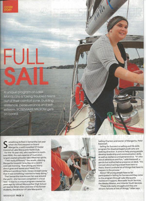 at the helm